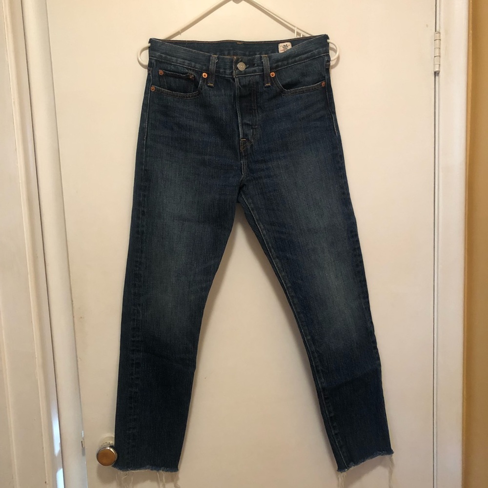 Levi Straight Leg Dark Wash Denim